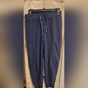 Med Couture Peaches Jogger Scrub Pant in Navy- Small Petite